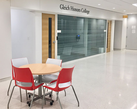 Entrance to Gleich Honors College area