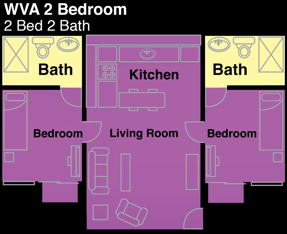 webster village apartments two-bedroom floor plan