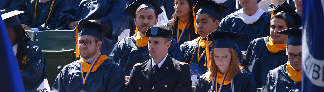 Webster military student at graduation commencement